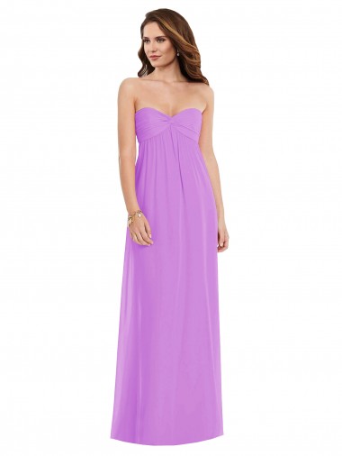 Sleeveless Violet Low Back A-Line Sweetheart Semi Formal Evening Dress / Bridesmaid Dress Lincoln