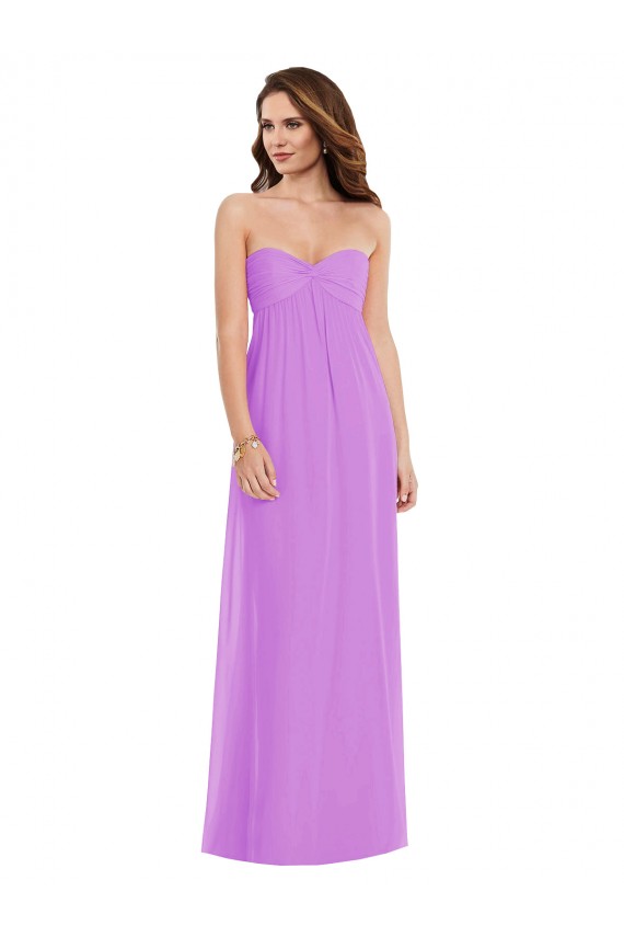 Sleeveless Violet Low Back A-Line Sweetheart Semi Formal Evening Dress / Bridesmaid Dress Lincoln