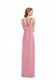 Sleeveless Skin Pink Open Back A-Line Halter Neck Semi Formal Evening Dress / Bridesmaid Dress Lincoln