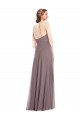 Sleeveless Dusty Rose Low Back A-Line Halter Neck Formal Evening Gown / Bridesmaid Dress Lincoln