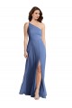 Sleeveless Windsor Blue A-Line One Shoulder Formal Evening Gown / Bridesmaid Dress Lincoln