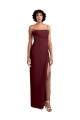 Sleeveless Burgundy Gold Open Back A-Line Spaghetti Straps Evening Dress / Bridesmaid Dress Lincoln