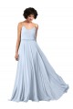 Sleeveless Light Sky Blue Low Back A-Line Spaghetti Straps Formal Dress / Bridesmaid Dress Lincoln