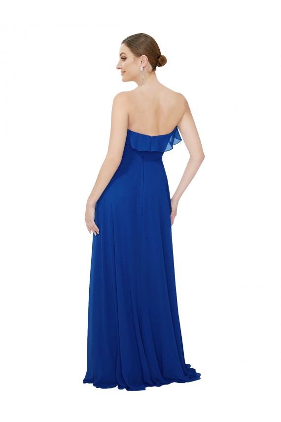 Sleeveless Royal Blue A-Line Sweetheart Bridesmaid Dress Lincoln