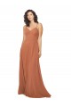 Sleeveless Rosewood Keyhole Back A-Line V-Neck Bridesmaid Dress Lincoln