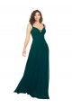 Sleeveless Hunter Low Back A-Line V-Neck Bridesmaid Dress Lincoln