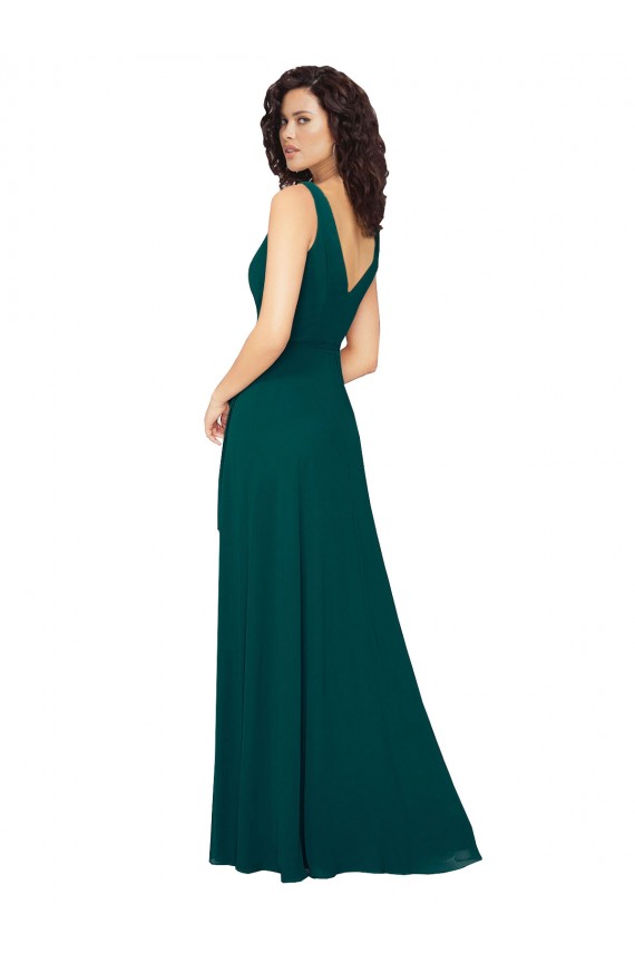 Sleeveless Hunter V-Back A-Line V-Neck Evening Gowns / Bridesmaid Dresses Lincoln