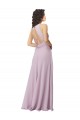 Sleeveless Pink Glow Keyhole Back A-Line Halter Neck Bridesmaid Dress Lincoln