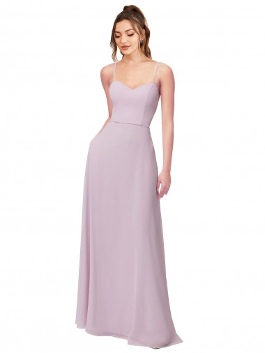 Sleeveless Pink Glow A-Line Sweetheart Bridesmaid Dress Lincoln