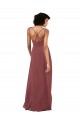 Sleeveless Black Criss Cross Open Back Column V-Neck Formal Evening Gown / Bridesmaid Dress Lincoln