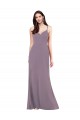 Sleeveless Dark Lavender Criss Cross Open Back Column Sweetheart Formal Evening Gown / Bridesmaid Dress Lincoln