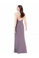 Sleeveless Dark Lavender Criss Cross Open Back Column Sweetheart Formal Evening Gown / Bridesmaid Dress Lincoln