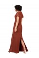 Cap Sleeves Sea Glass A-Line V-Neck Bridesmaid Dress / Formal Dress Lincoln