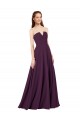 Sleeveless Grape Low Back A-Line Strapless Formal Dress / Bridesmaid Dress Lincoln