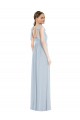 Sleeveless Sea Glass Low Back A-Line Spaghetti Straps Semi Formal Evening Dress / Bridesmaid Dress Lincoln