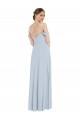 Flounce Sleeves Sea Glass A-Line Off the Shoulder Semi Formal Evening Dress / Bridesmaid Dress Lincoln