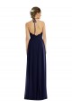 Sleeveless Dark Navy Open Back A-Line Halter Neck Semi Formal Evening Dress / Bridesmaid Dress Lincoln