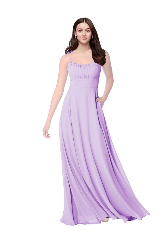 Sleeveless Lilac A-Line Scoop Neck Bridal Party Dress Lincoln
