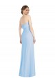 Sleeveless Light Sky Blue Low Back Trumpet Strapless Black Tie Evening Gown / Bridesmaid Dress Lincoln