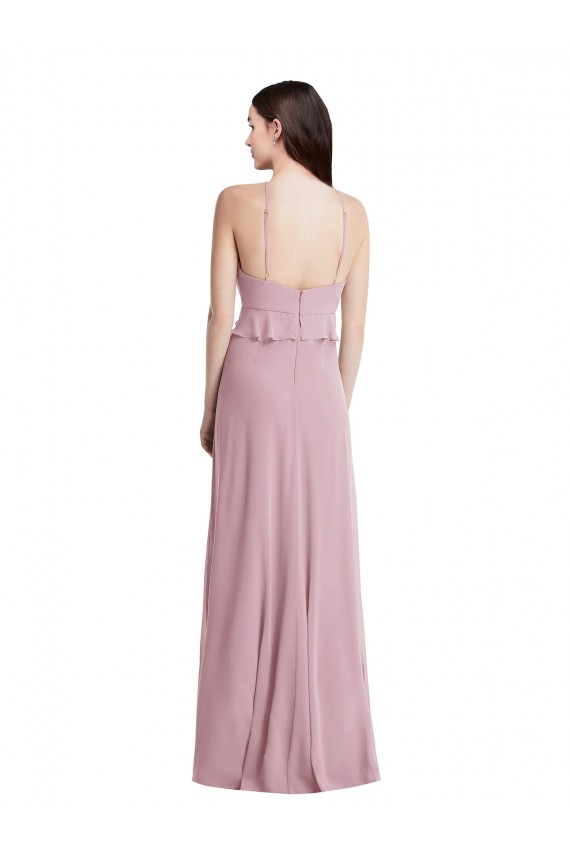 Sleeveless Primrose Low Back A-Line Halter Neck Bridesmaid Dress / Evening Dress Lincoln