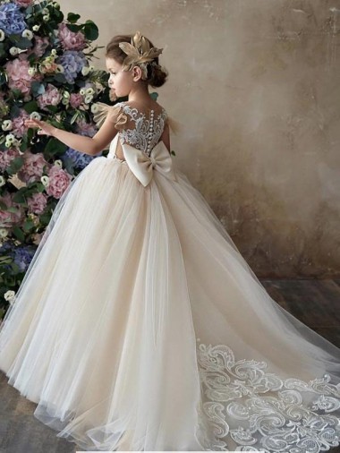 Sleeveless Champagne Ball Gown Sweetheart Flower Girl Dresses Lincoln