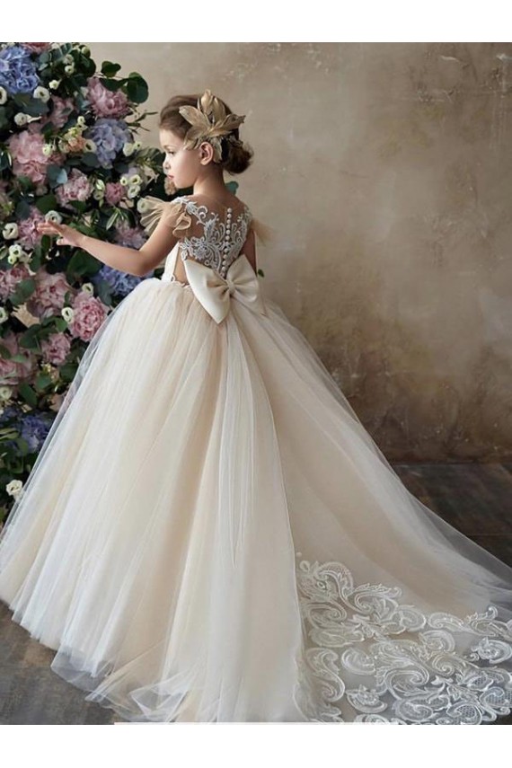 Sleeveless Champagne Ball Gown Sweetheart Flower Girl Dresses Lincoln
