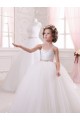 Sleeveless Ivory Ball Gown Tulle Sweetheart Flower Girl Dress Lincoln