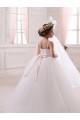 Sleeveless Ivory Ball Gown Tulle Sweetheart Flower Girl Dress Lincoln