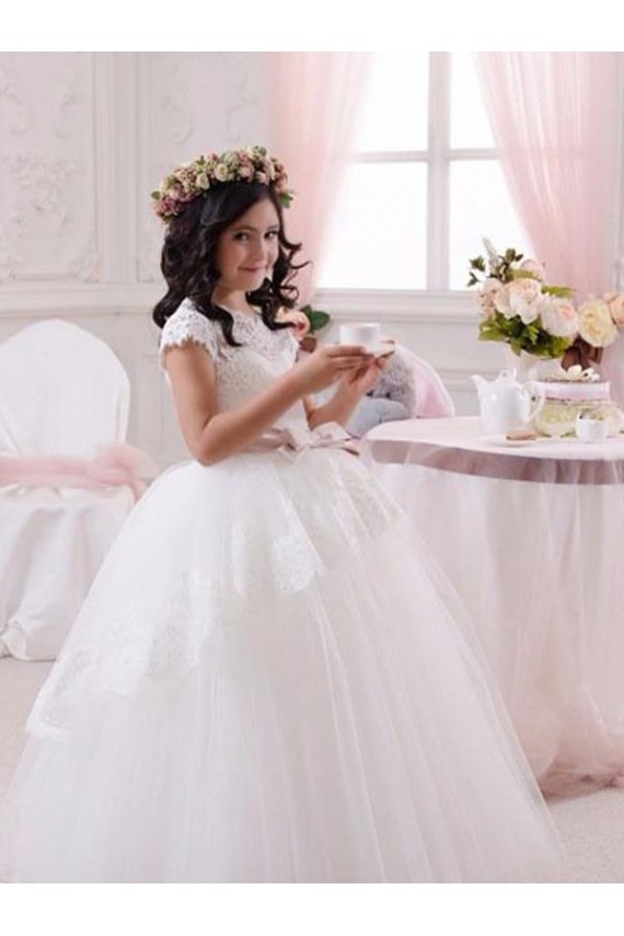 Sleeveless Ivory Ball Gown Sweetheart Flower Girl Dresses Lincoln