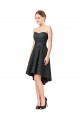 Sleeveless Slate Grey A-Line Sweetheart High Low Bridesmaid Dress Lincoln