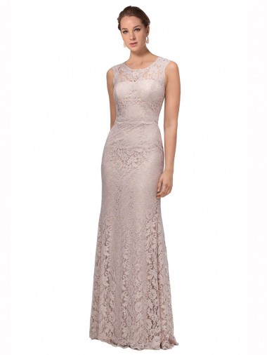 Sleeveless Mermaid Illusion Neck Prom Dress / Bridesmaid Dress Lincoln