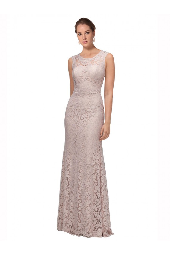 Sleeveless Mermaid Illusion Neck Prom Dress / Bridesmaid Dress Lincoln