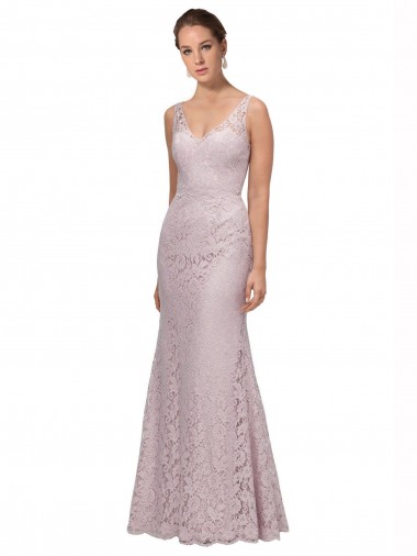 Sleeveless V-Back Mermaid V-Neck Formal Dress / Bridesmaid Dress Lincoln