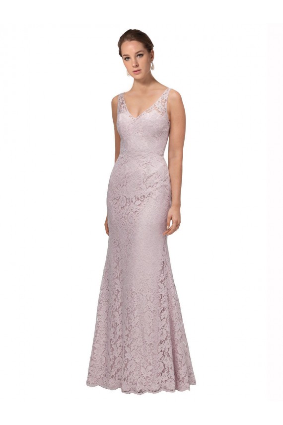 Sleeveless V-Back Mermaid V-Neck Formal Dress / Bridesmaid Dress Lincoln