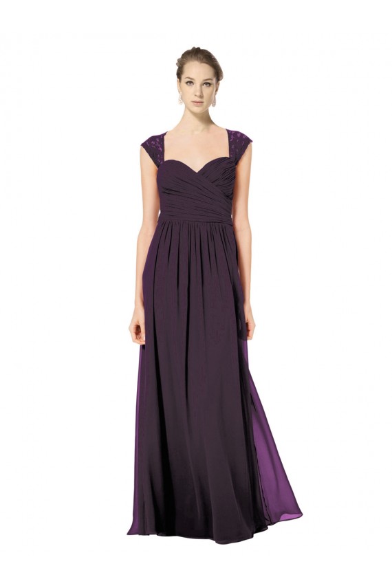 Sleeveless Grape Keyhole Back A-Line Sweetheart Formal Dress / Bridesmaid Dress Lincoln