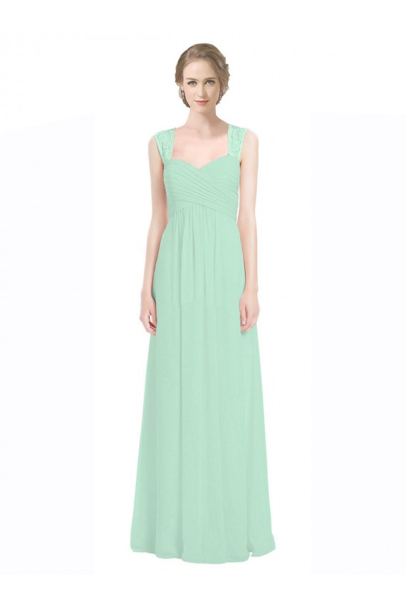 Sleeveless Mint Green Keyhole Back A-Line Sweetheart Bridesmaid Dress Lincoln