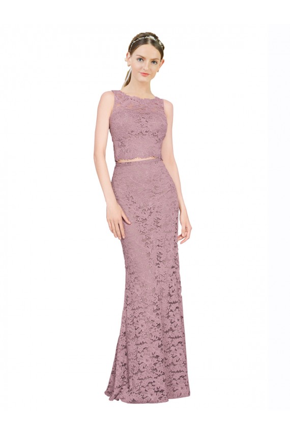 Sleeveless Mermaid Illusion Neck Prom Dress / Bridesmaid Dress Lincoln