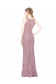 Sleeveless Mermaid Illusion Neck Prom Dress / Bridesmaid Dress Lincoln