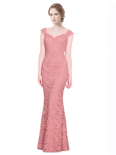 Sleeveless Salmon Mermaid Sweetheart Prom Dress / Bridesmaid Dress Lincoln
