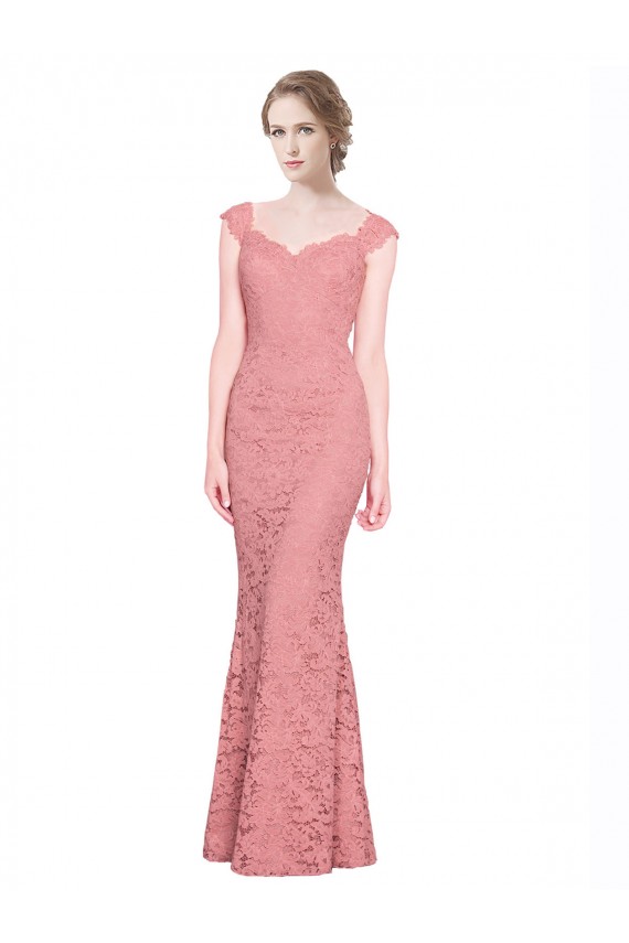 Sleeveless Salmon Mermaid Sweetheart Prom Dress / Bridesmaid Dress Lincoln