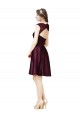 Sleeveless Grape Open Back A-Line Square Neck Bridesmaid Dress Lincoln