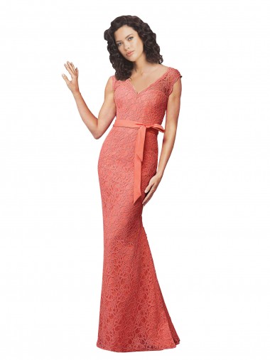 Sleeveless Open Back Mermaid V-Neck Bridesmaid Dress Lincoln