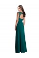 Sleeveless Hunter Open Back A-Line V-Neck Bridesmaid Dress Lincoln