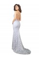 Sleeveless White Low Back Sheath High Neck Wedding Dress Lincoln