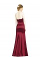 Sleeveless Burgundy Mermaid Satin Sweetheart Bridesmaid Dress Lincoln