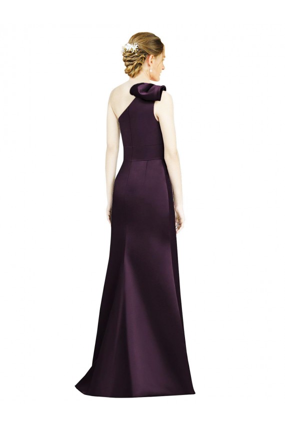 Sleeveless Grape Mermaid One Shoulder Bridesmaid Dress Lincoln