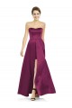 Sleeveless Merlot A-Line Strapless Bridesmaid Dress Lincoln