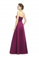 Sleeveless Merlot A-Line Strapless Bridesmaid Dress Lincoln