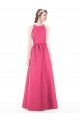 Sleeveless Ruby Keyhole Back A-Line Jewel Neck Bridesmaid Dress Lincoln