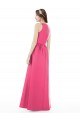 Sleeveless Ruby Keyhole Back A-Line Jewel Neck Bridesmaid Dress Lincoln